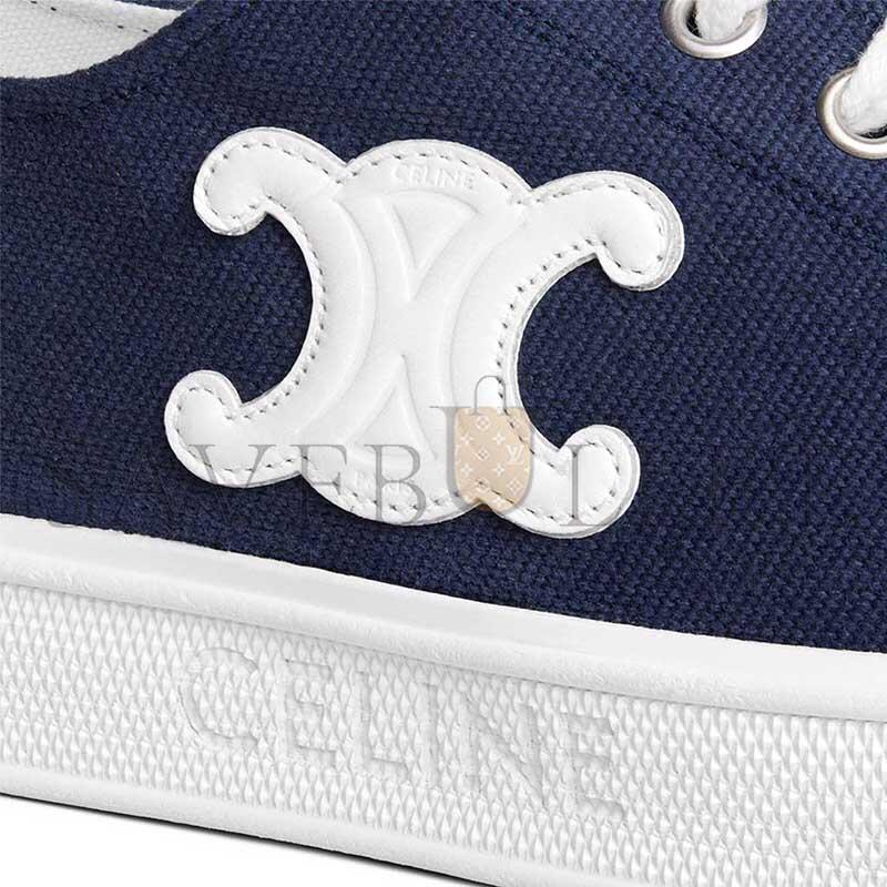 CELINE DARK BLUE WOMEN'S CANVAS SHOES 355842220C07NY